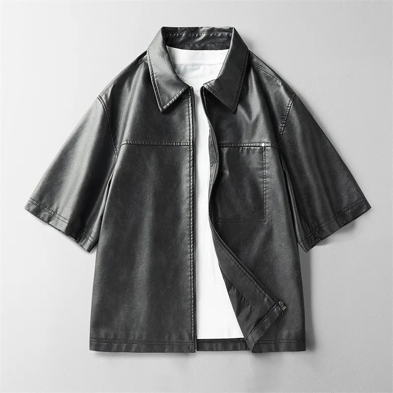 Ronan Leather Overshirt